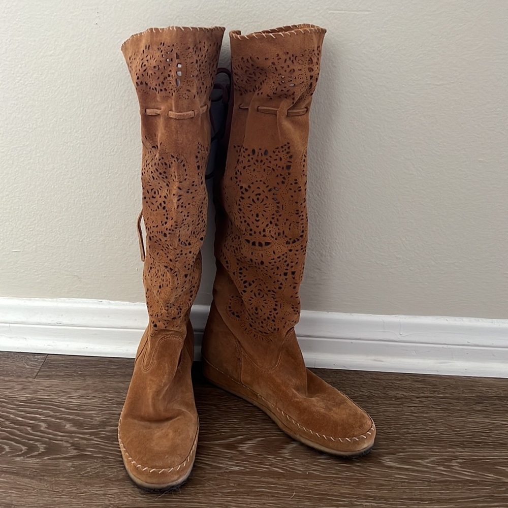 Suede moccasins